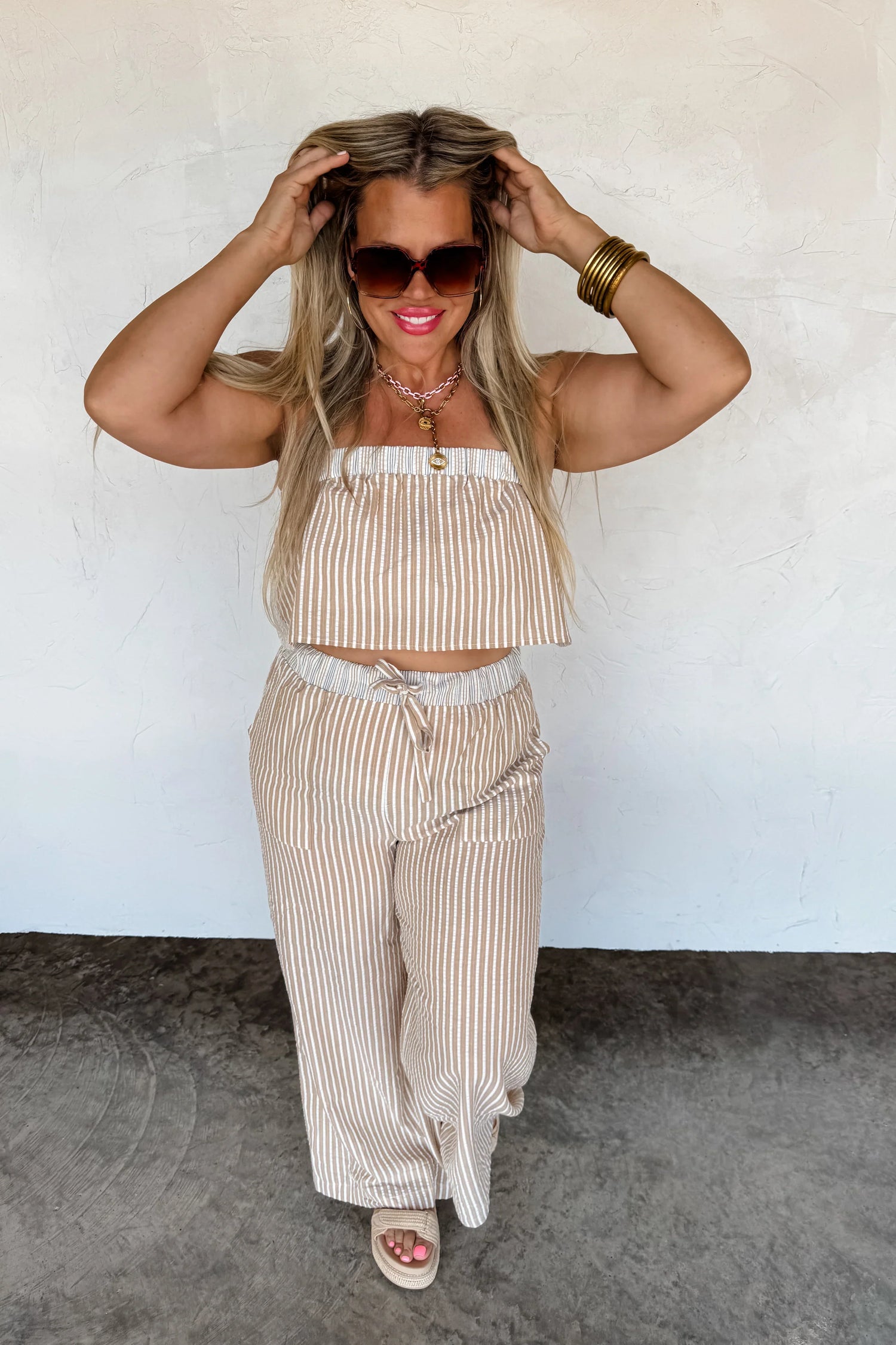 PREORDER: Seersucker Pant Set