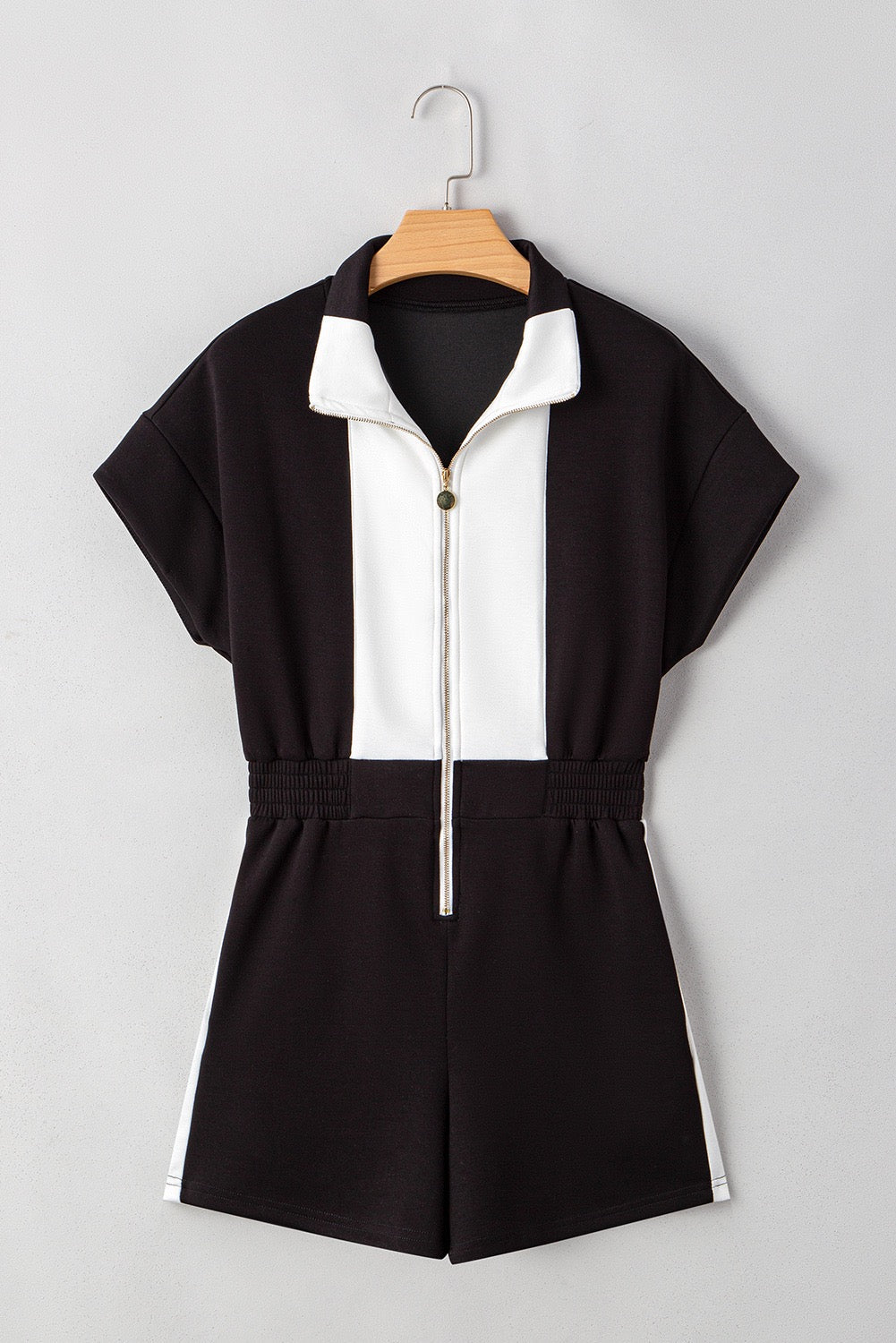Black Contrast Romper April.