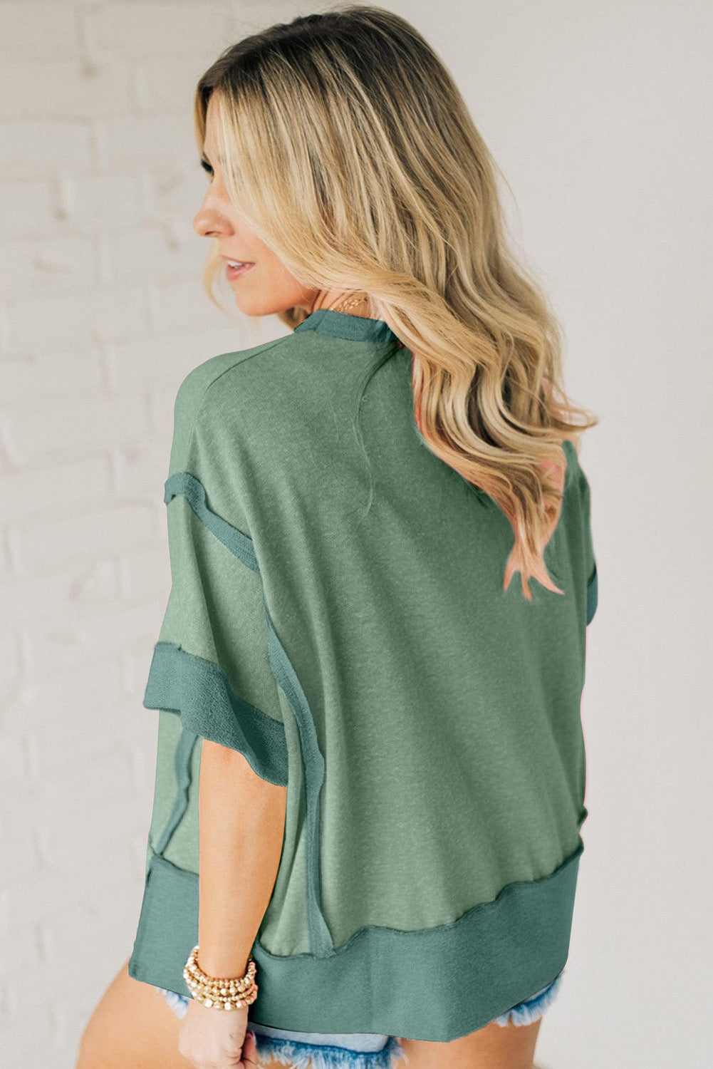 Green Patchwork Top April.