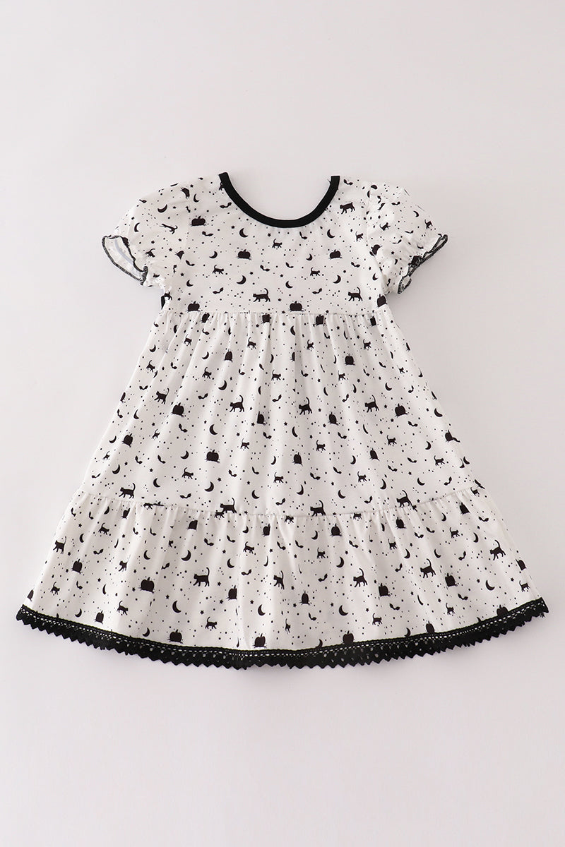 White halloween tiered dress