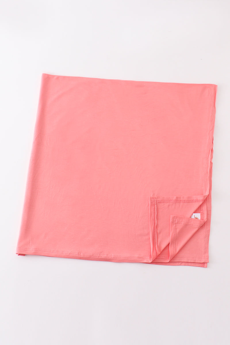 Pink baby bamboo swaddle blanket