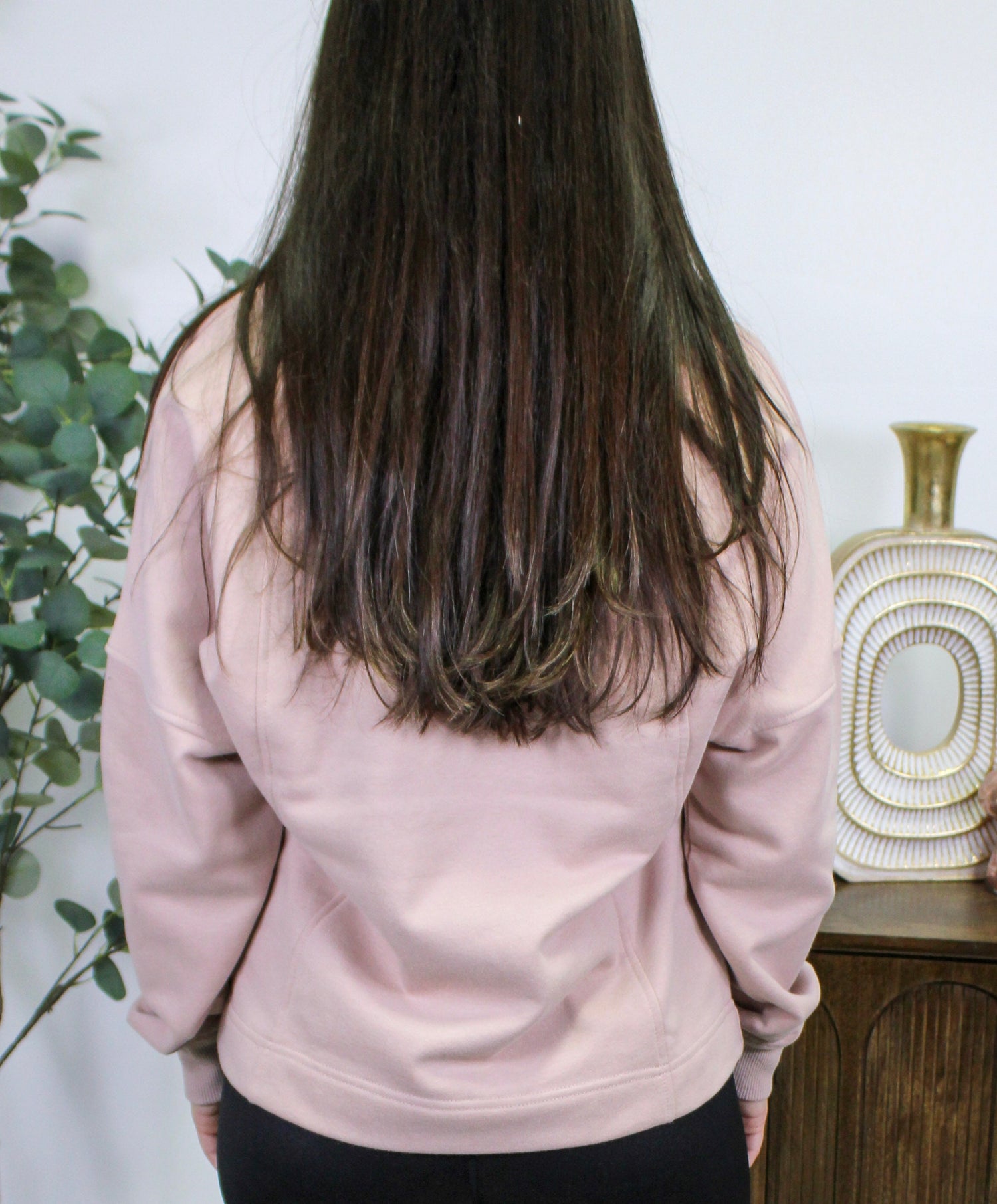 Apricot Pink Zip Up Pullover LT