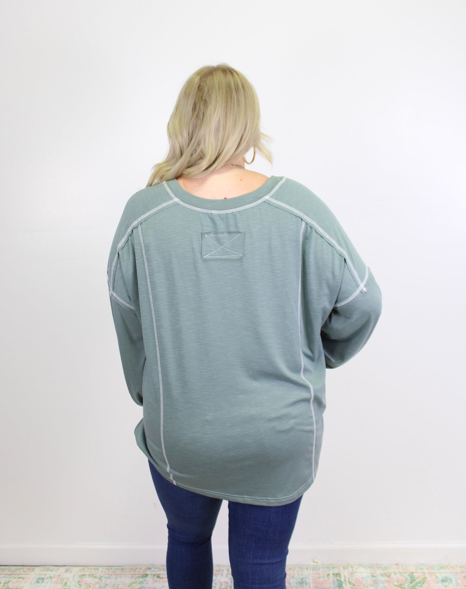 Green Plus Size Pullover December.