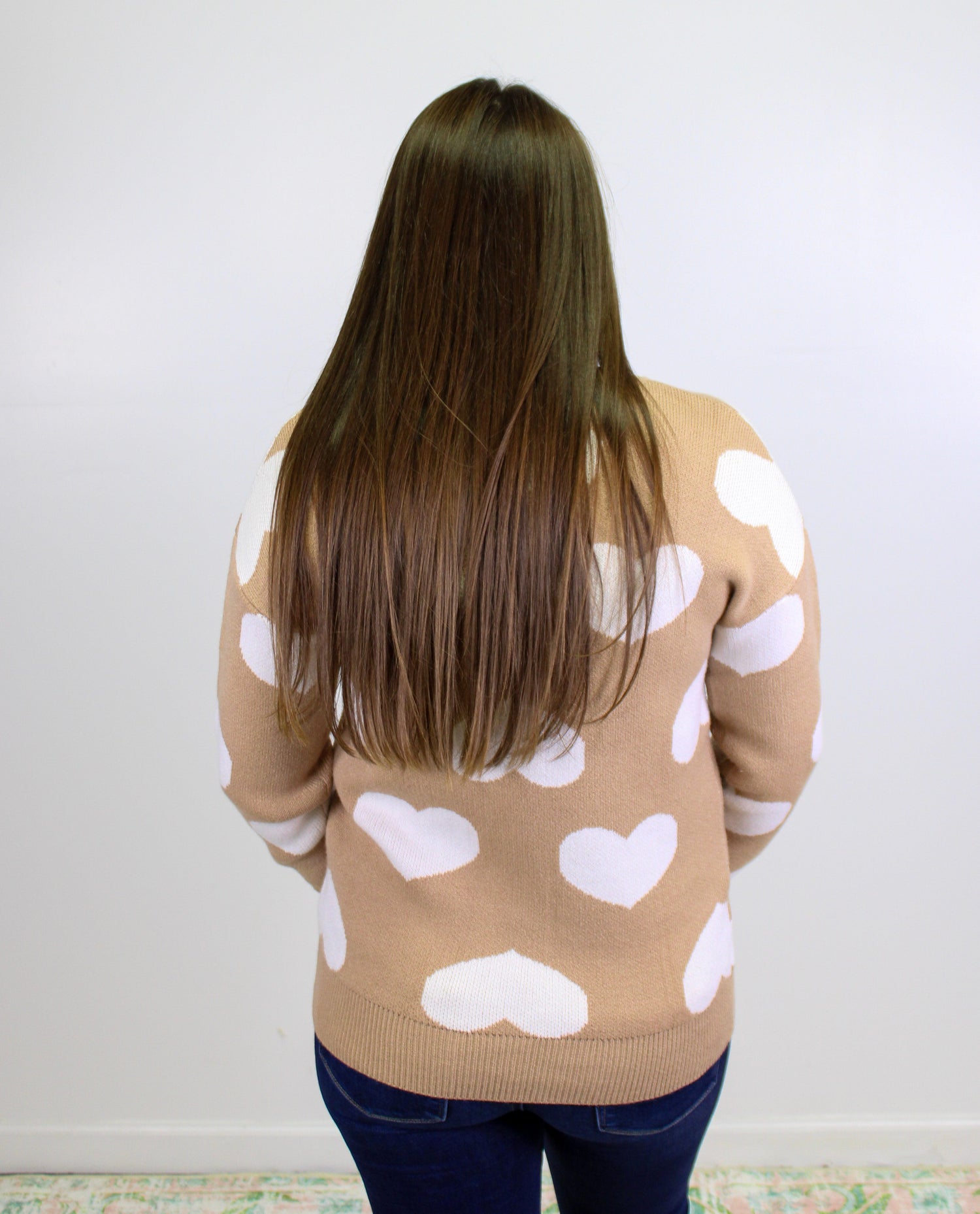 Brown Heart Sweater December.