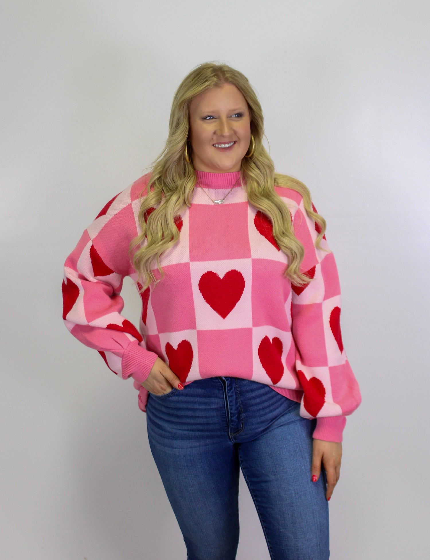 Plus Size Heart Sweater December.