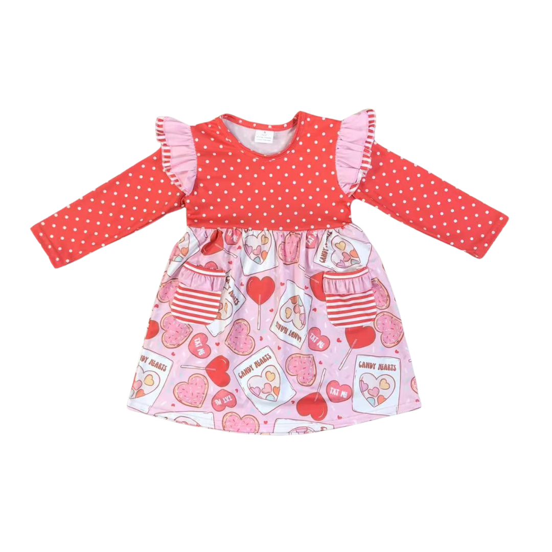 Candy Hearts Polka Dot Dress