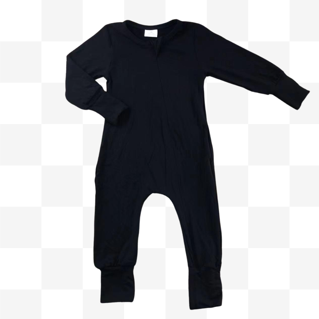 Solid Black Bamboo Zippy